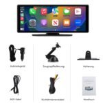 Écran Portable 10.26" CarPlay Android Auto Sans Fil HD