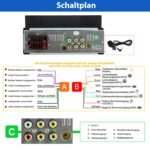 Autoradio Universel 1DIN CarPlay Android Auto RDS Bluetooth Caméra