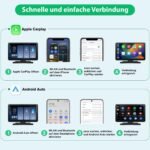 Écran Portable 9" CarPlay Android Auto Sans Fil Caméra AHD