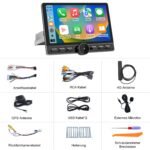 Autoradio 1DIN Universel CarPlay Android Auto GPS 4G LTE DAB+