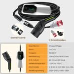Chargeur Portable EV Type 2 22KW 6-32A Triphasé IP65
