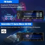 Autoradio 1DIN CarPlay Android Auto 6.3" RDS Caméra Incluse