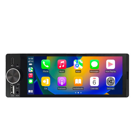 Autoradio 1DIN CarPlay Android Auto 6,3″ Caméra — CLP4C
