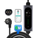 Chargeur Voiture Électrique 22KW/ 11KW / 3,5KW Type 2 Monophasé Avec l’application