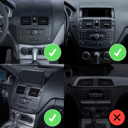 Autoradio 9″ CarPlay Android Auto GPS pour W204 DAB+ Plug & Play