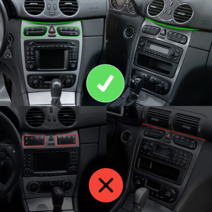 Autoradio 9″ CarPlay Android Auto GPS pour W209 DAB+ Plug & Play