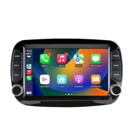 Autoradio CarPlay Android Auto GPS pour Fiat 500 2007–2019 DAB+ Plug & Play