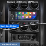 Autoradio 1DIN CarPlay Android Auto 6,3″ Caméra — CLP4C