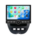 Autoradio Peugeot 107 Citroën C1 Toyota Aygo Android à bouton rotatif 10,6 pouces CarPlay Android Auto GPS (2005-2014)