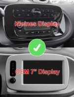 Autoradio Smart 453 Fortwo Forfour Android à bouton rotatif 10,6 pouces CarPlay Android Auto GPS (2014-2019) – Image 3